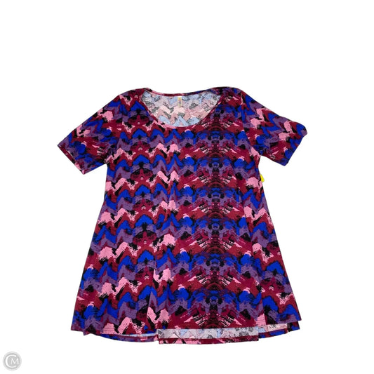 Tunic Short Sleeve By Lularoe In Multi-colored, Size: 2x