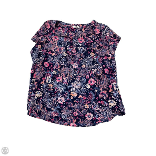 Top Short Sleeve By Croft And Barrow In Multi-colored, Size: 1x