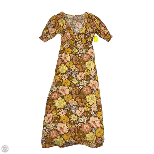 Dress Casual Maxi By Billabong In Floral Print, Size: M