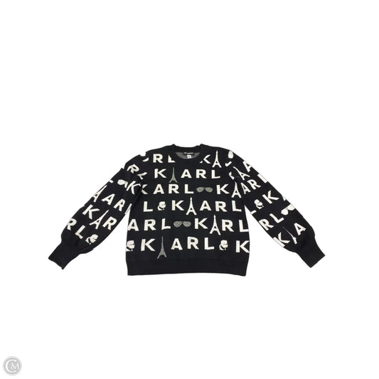 Sweater Designer By Karl Lagerfeld In Black, Size: L