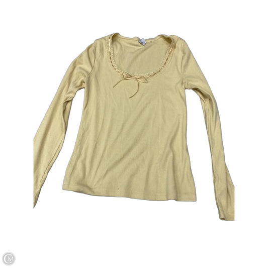 Top Long Sleeve Basic By Old Navy In Yellow, Size: S