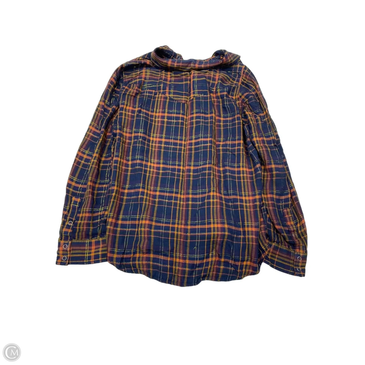Top Long Sleeve By Express In Plaid Pattern, Size: M