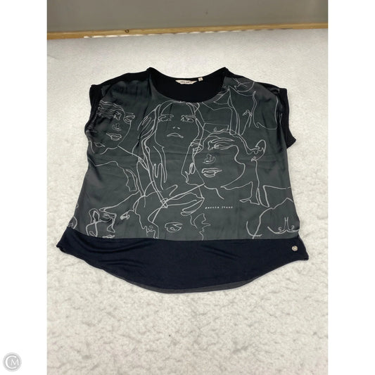 Top Short Sleeve By Cmc In Black & Grey, Size: Xl