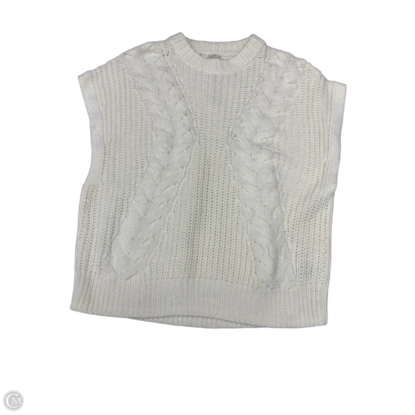 Vest Sweater By A New Day In Cream, Size: Xxl