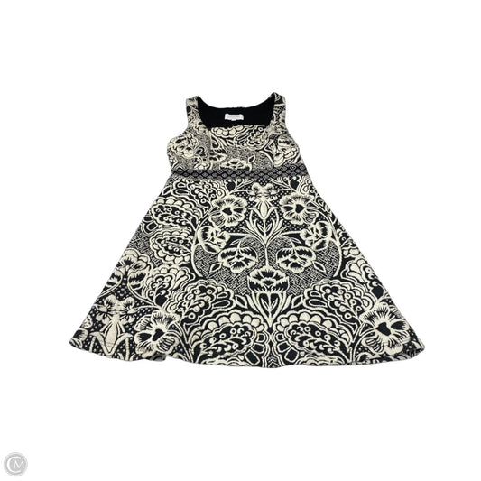 Dress Casual Short By Anthropologie In Black & Cream, Size: M