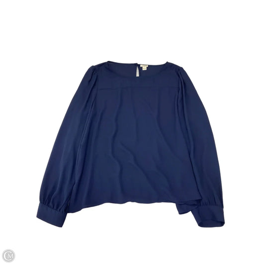 Blouse Long Sleeve By J. Crew In Navy, Size: Xxl