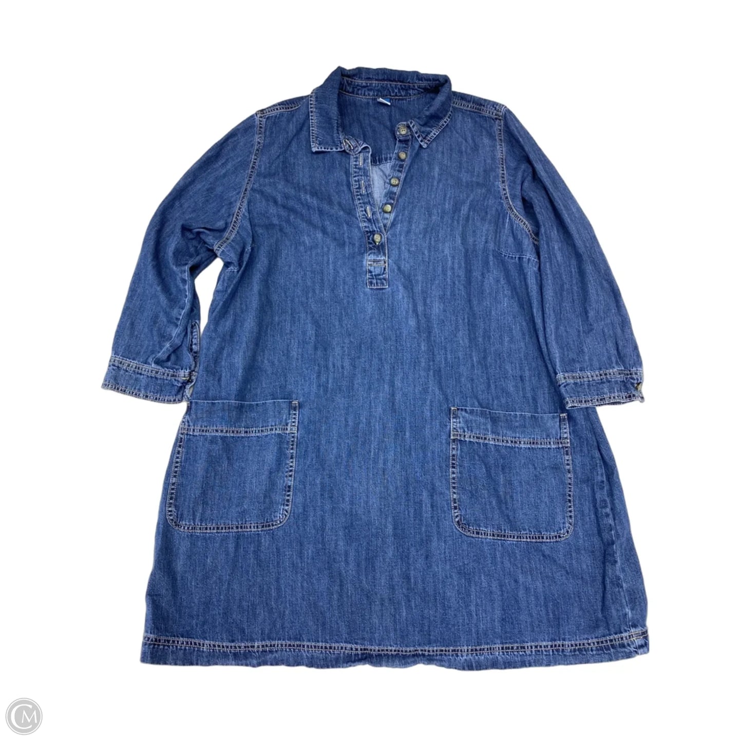 Dress Casual Midi By Old Navy In Blue, Size: Xxl