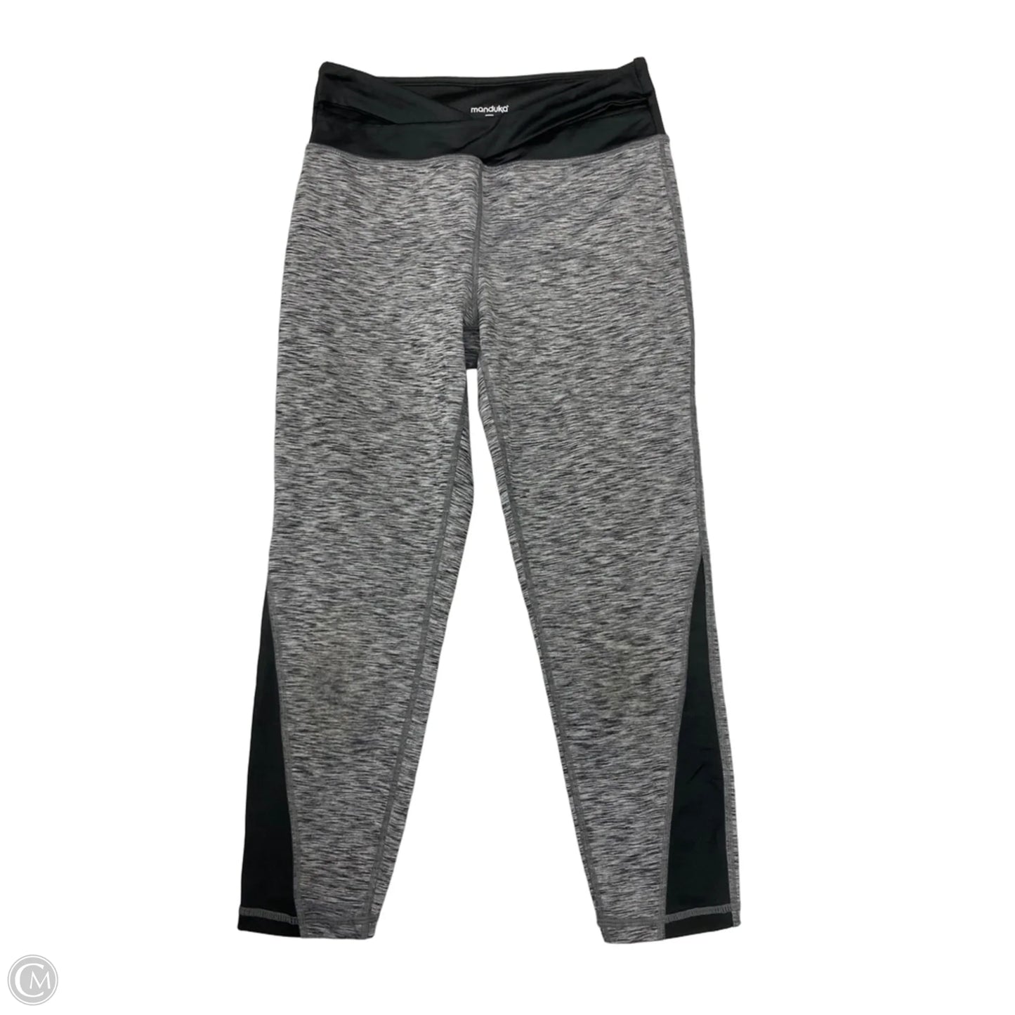 Athletic Capris By Clothes Mentor In Black & Grey, Size: M