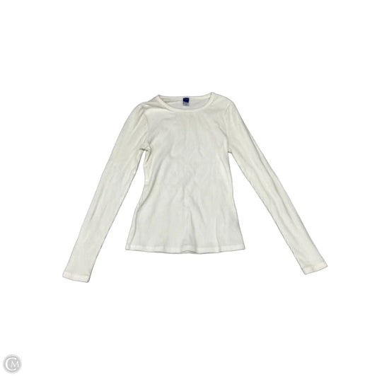 Top Long Sleeve By Old Navy In White, Size: S