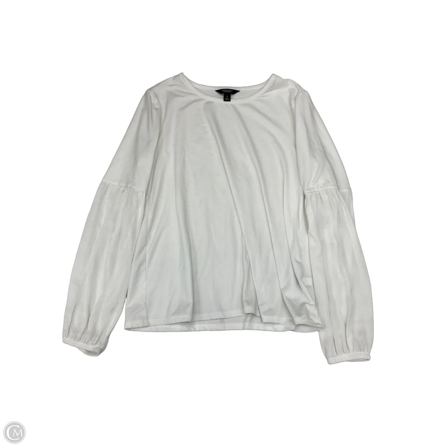 Top Long Sleeve By Simply Vera In White, Size: S
