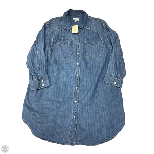 Dress Casual Midi By Universal Thread In Blue, Size: Xxl