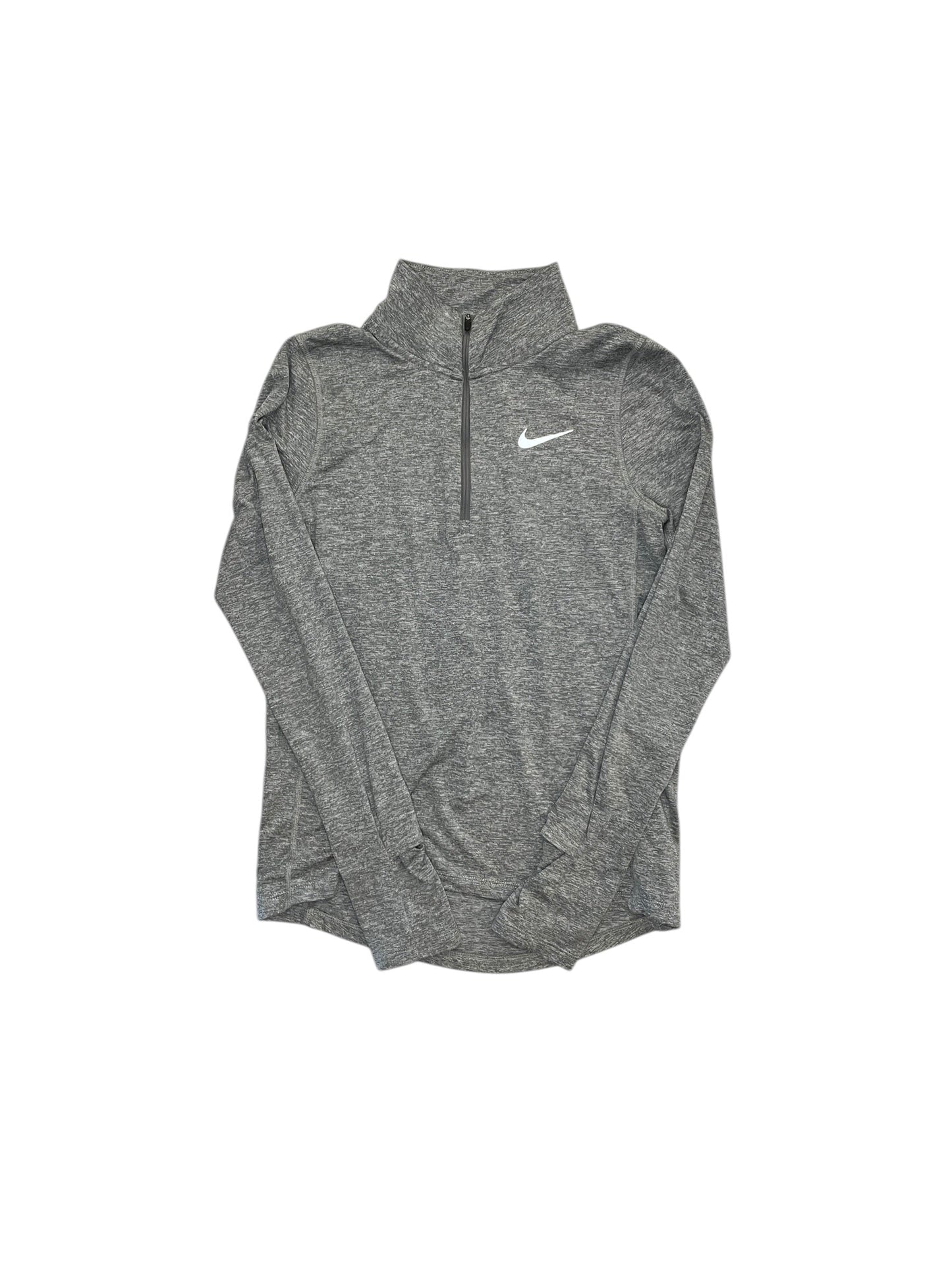 Athletic Top Ls Collar By Nike Apparel In Grey, Size:Xs