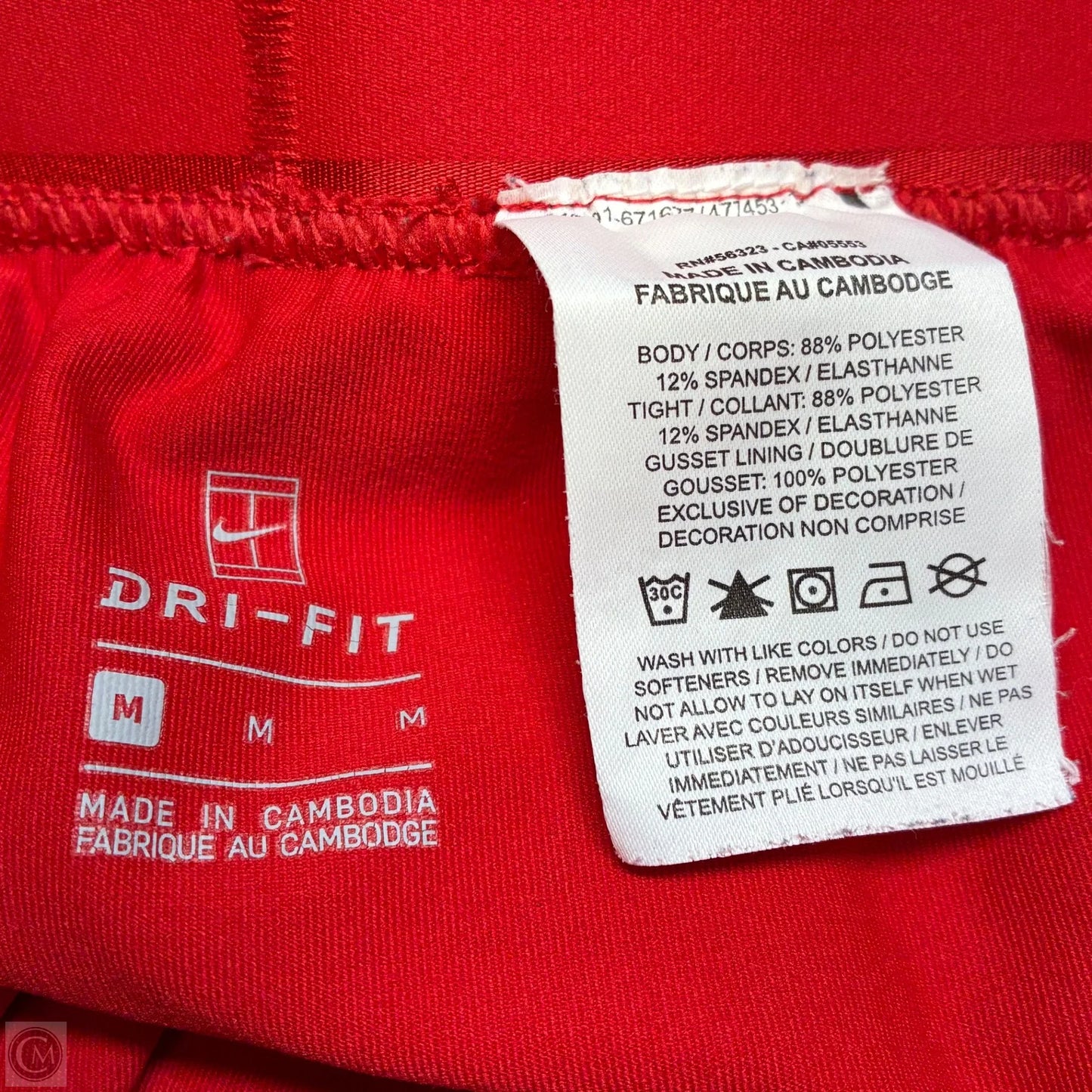 Athletic Skort By Nike In Red, Size: M