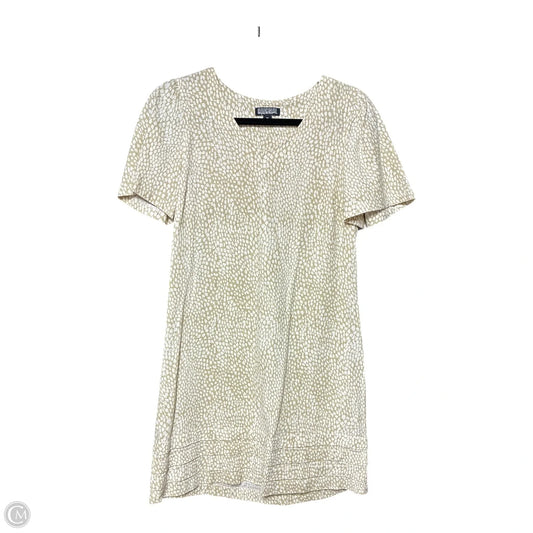 Dress Casual Short By Nicole Miller In Tan & White, Size: Xs