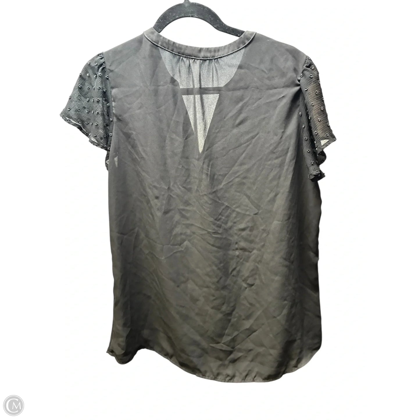 Blouse Short Sleeve By Maurices In Black, Size: M