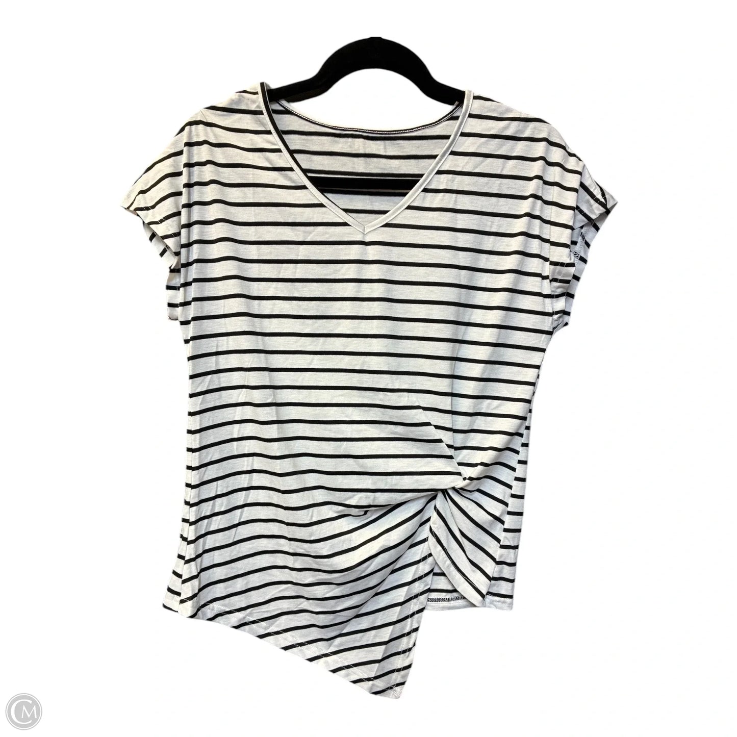 Top Short Sleeve By Cmf In Striped Pattern, Size: M