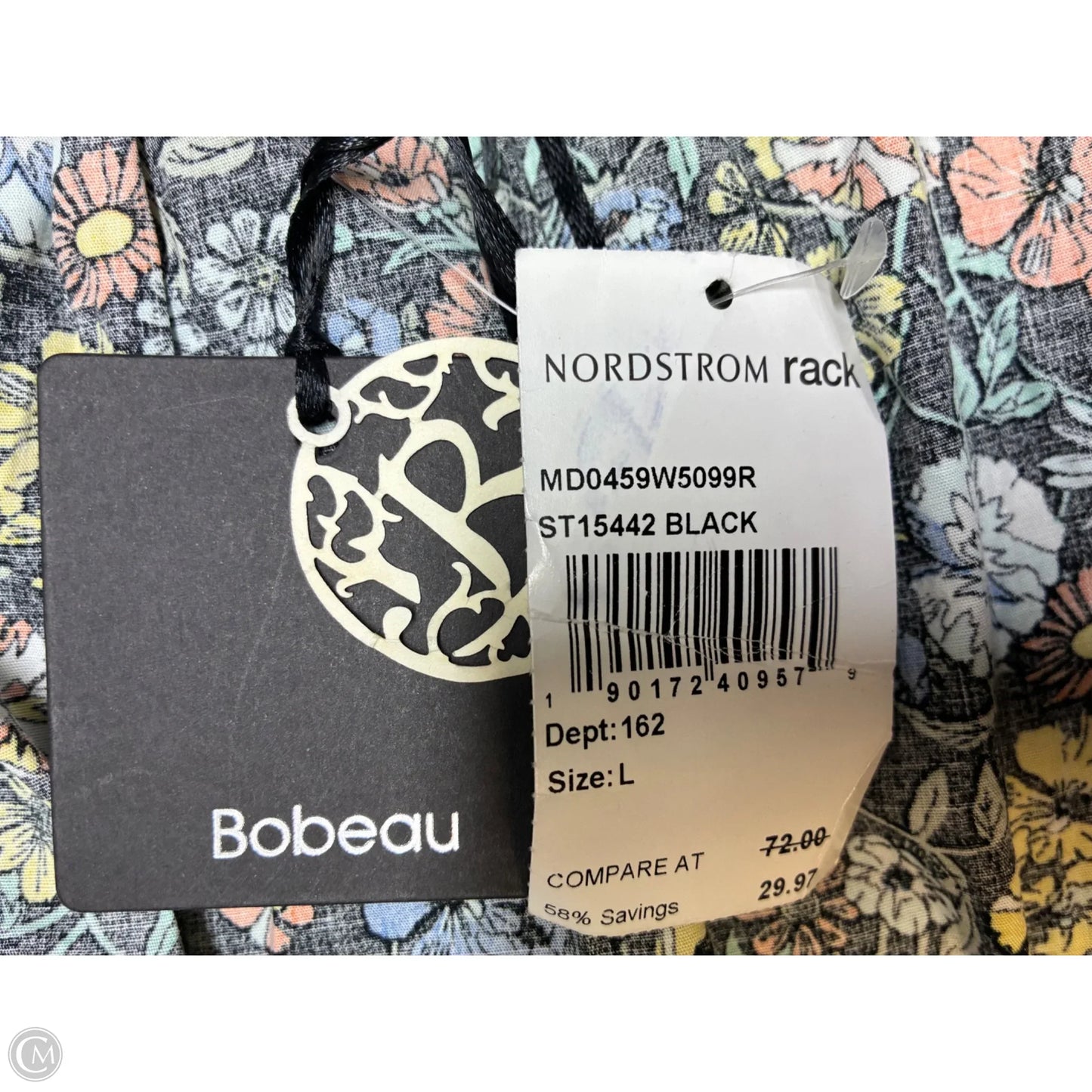 Dress Casual Short By Bobeau In Floral Print, Size: L