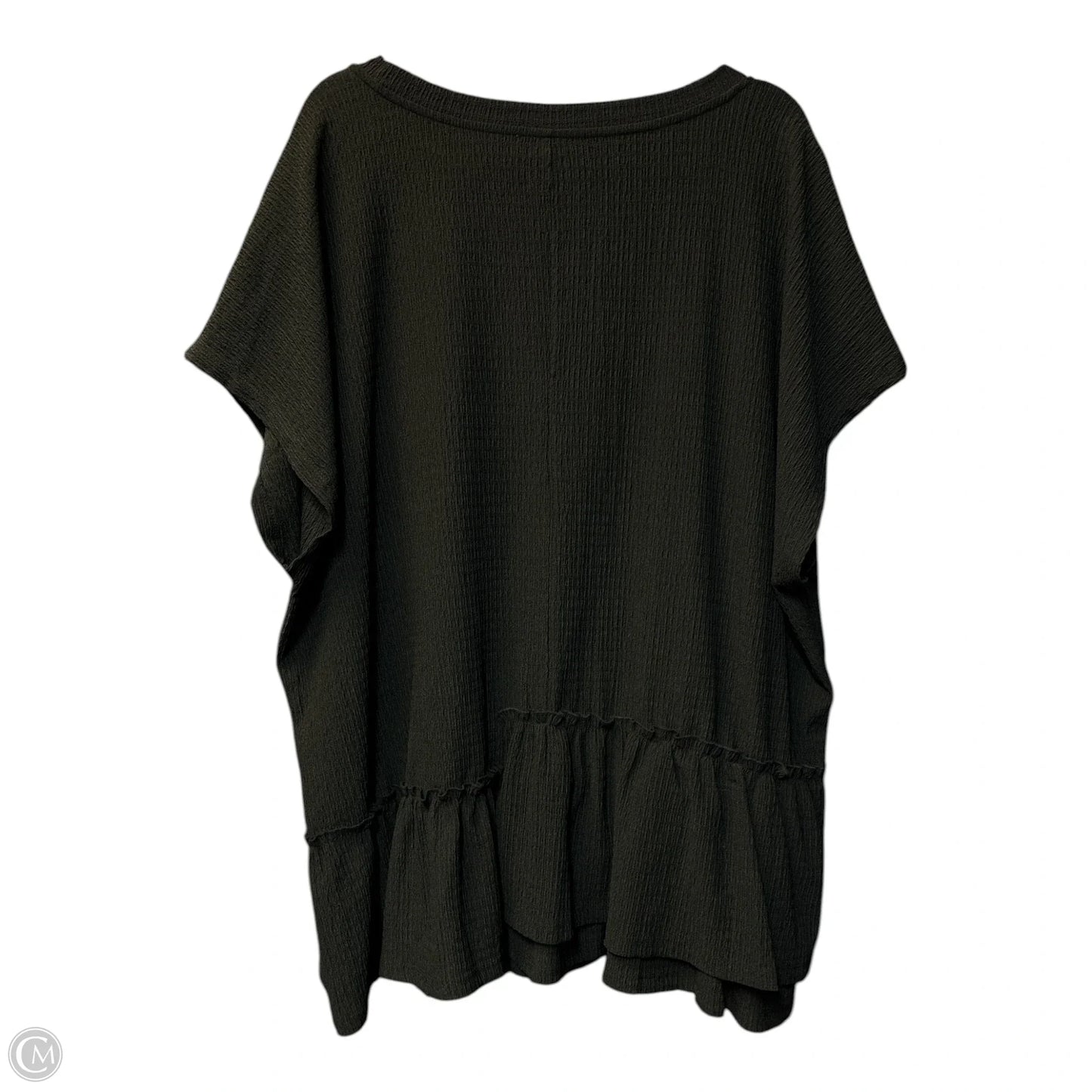 Top Short Sleeve By Cme In Black, Size: 2x