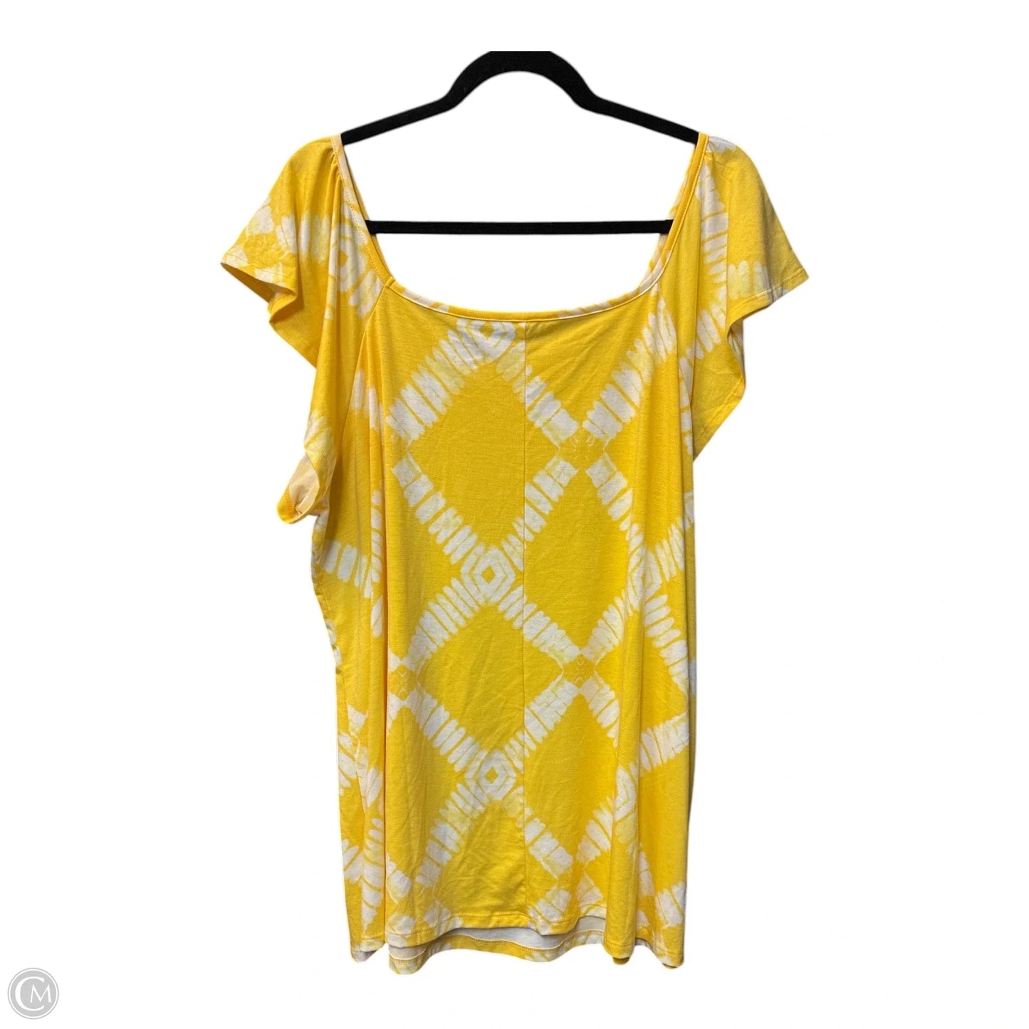 Top Short Sleeve By Lane Bryant In Yellow, Size: 1x