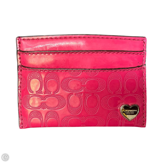 Id/card Holder Designer By Coach, Size: Small