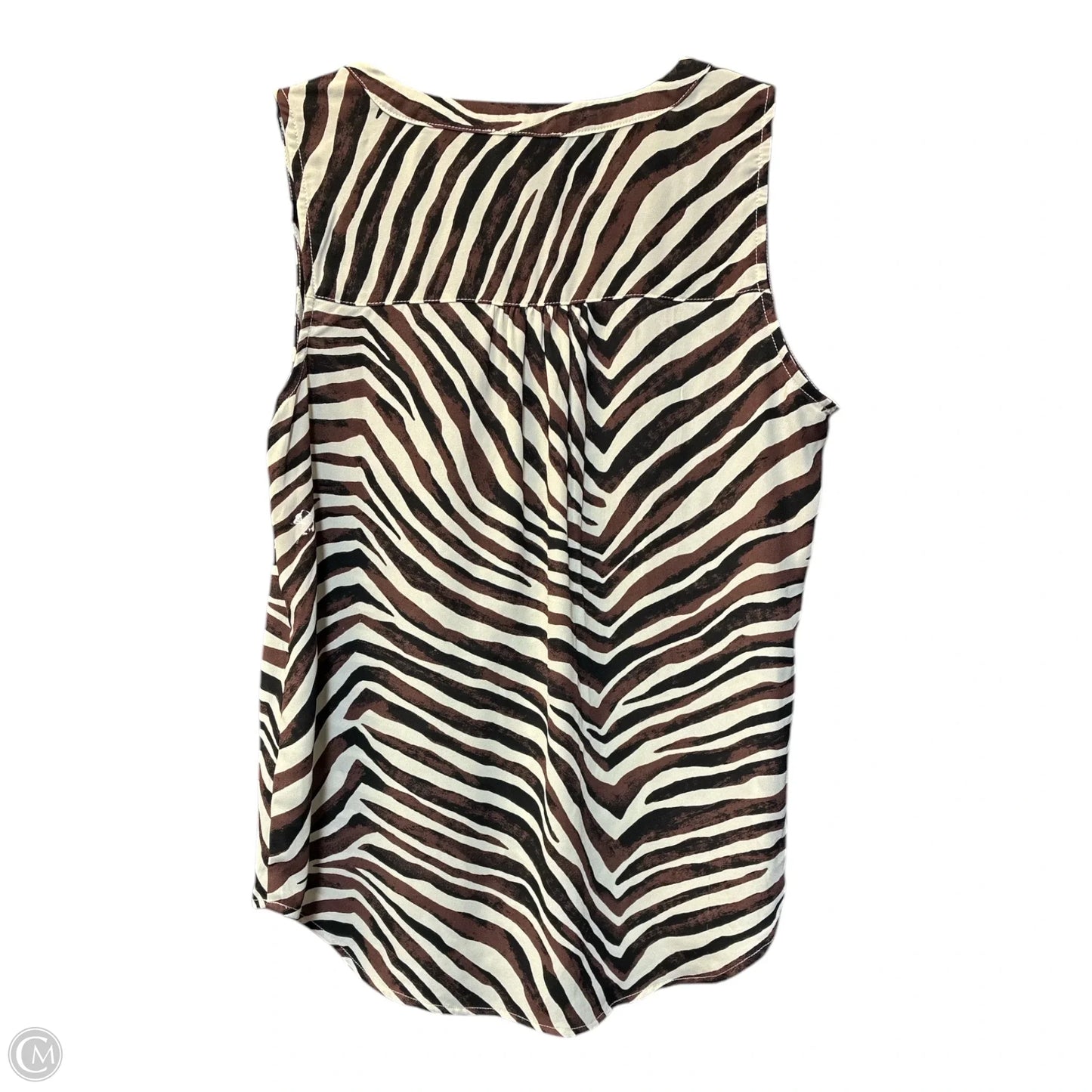 Blouse Sleeveless By Maurices In Zebra Print, Size: M