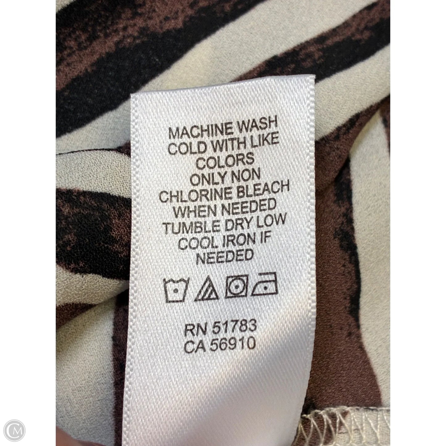 Blouse Sleeveless By Maurices In Zebra Print, Size: M