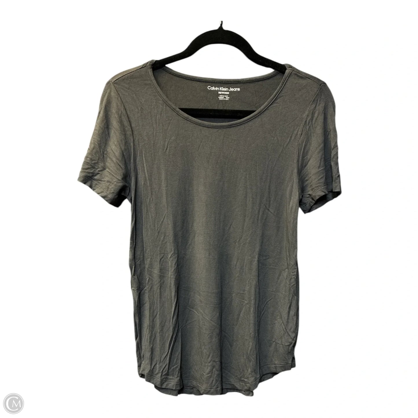 Top Short Sleeve Basic By Calvin Klein In Grey, Size: Xs
