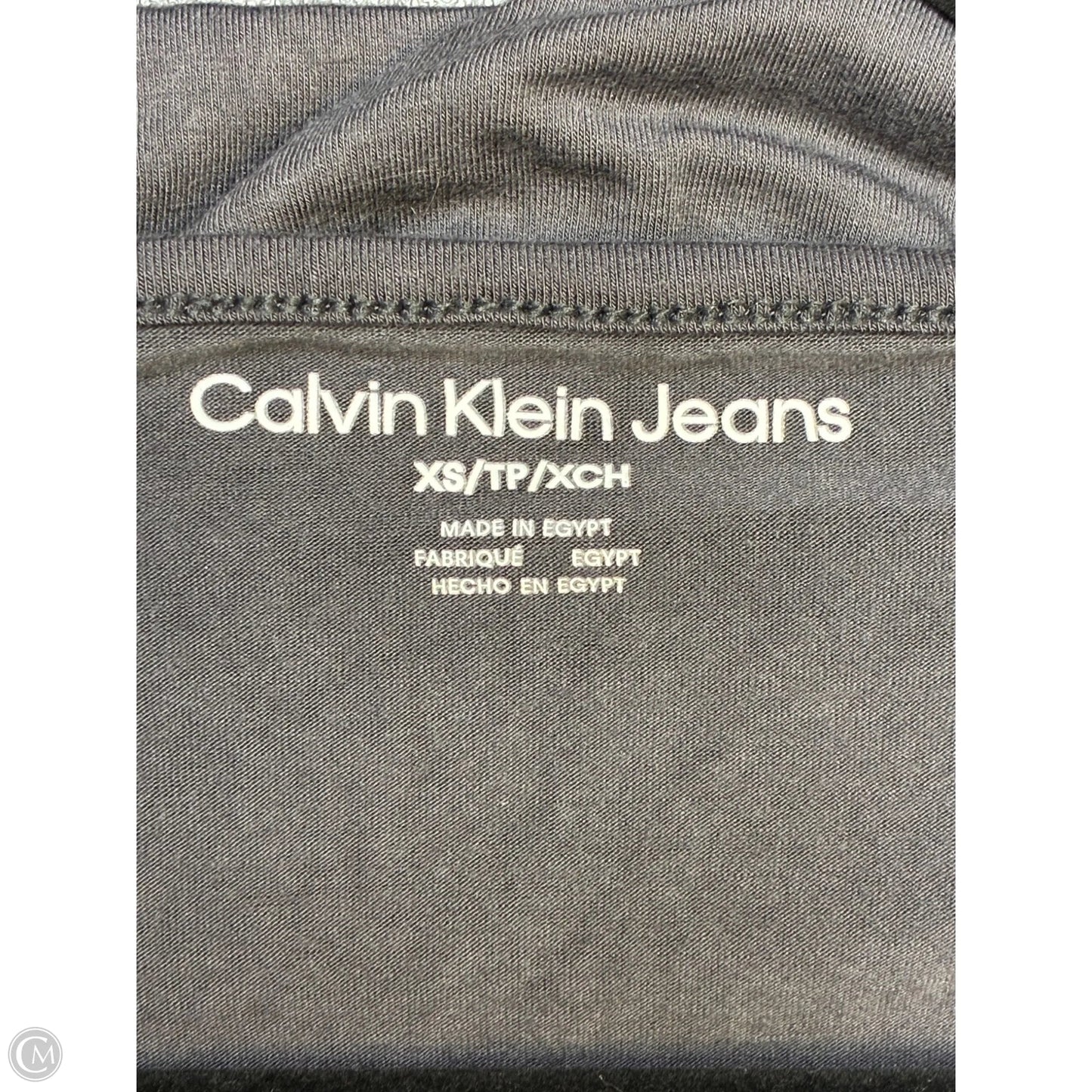 Top Short Sleeve Basic By Calvin Klein In Grey, Size: Xs