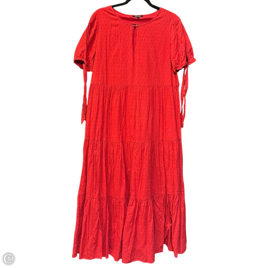 Dress Casual Maxi By Madewell In Red, Size: L
