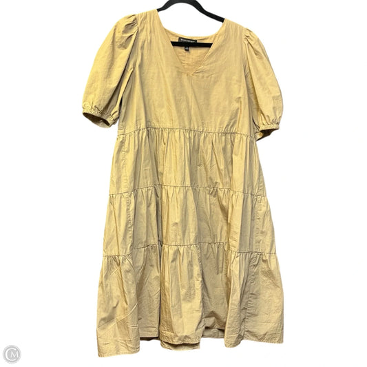 Dress Casual Midi By Banana Republic In Tan, Size: M