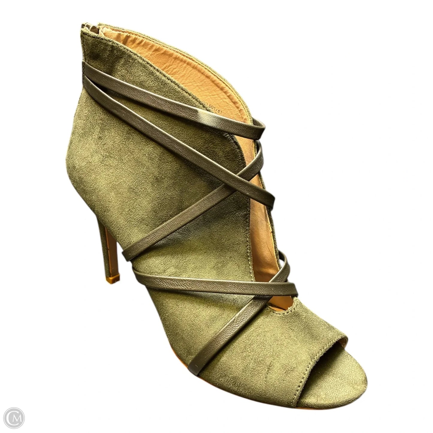 Boots Ankle Heels By Cme In Green, Size: 9