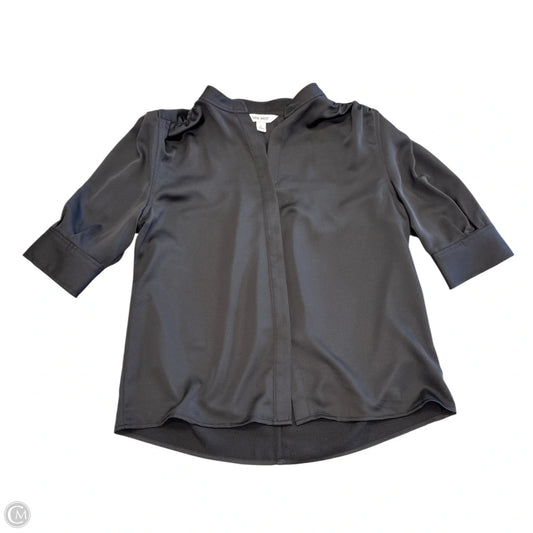 Blouse Short Sleeve By Nine West In Black, Size: S