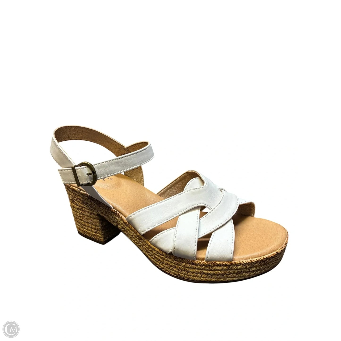 Sandals Heels Block By Boc In White, Size: 9