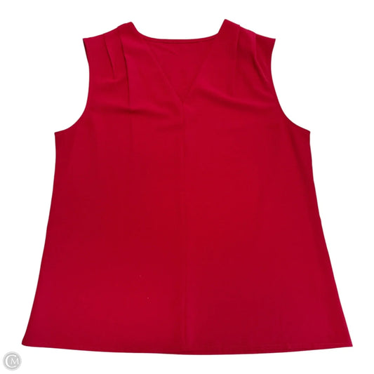 Blouse Sleeveless By Cmf In Red, Size: L