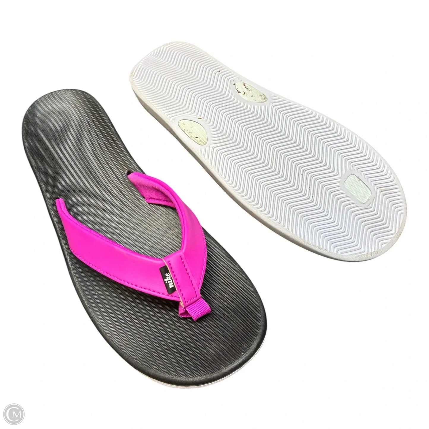 Sandals Flats By Nike In Black, Size: 10