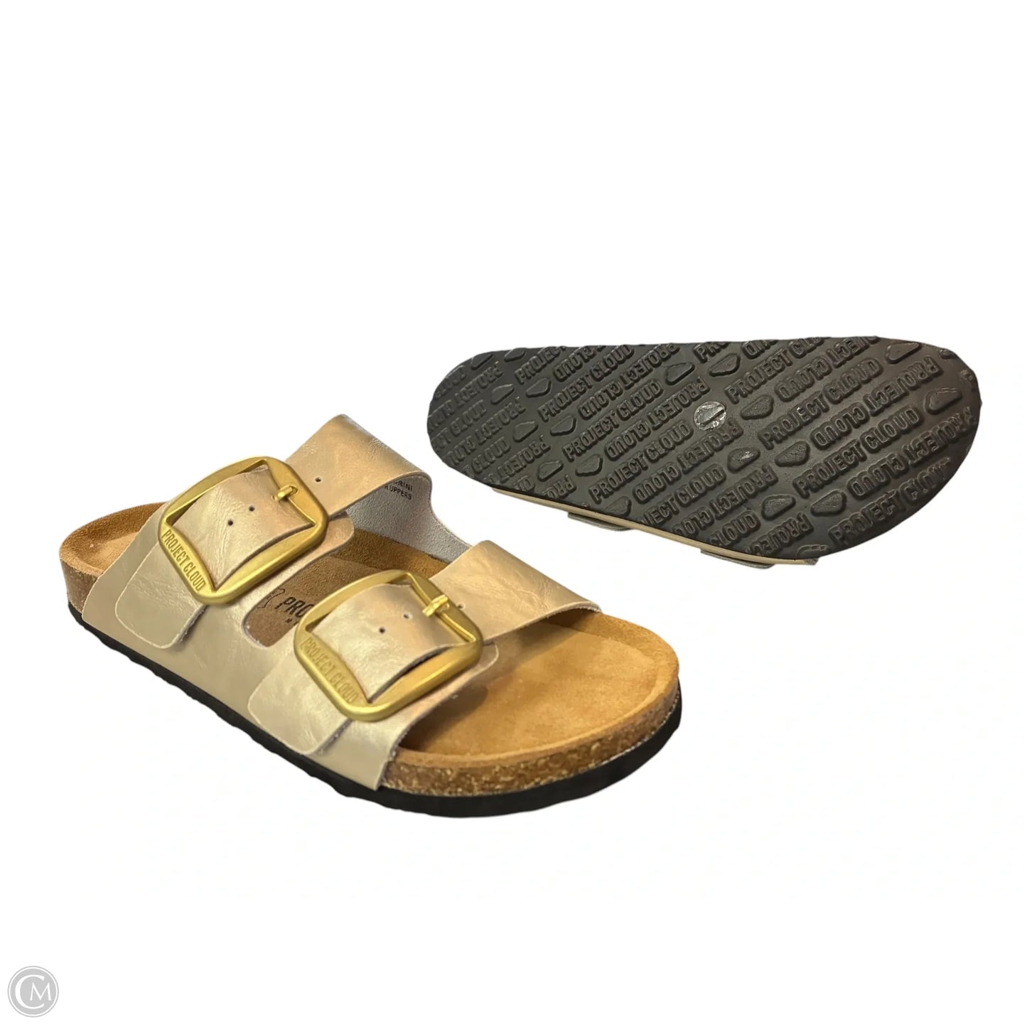 Sandals Flats By Clothes Mentor In Gold, Size: 7