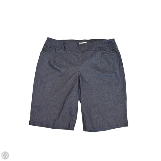 Shorts By Cato In Blue Denim, Size: 18w