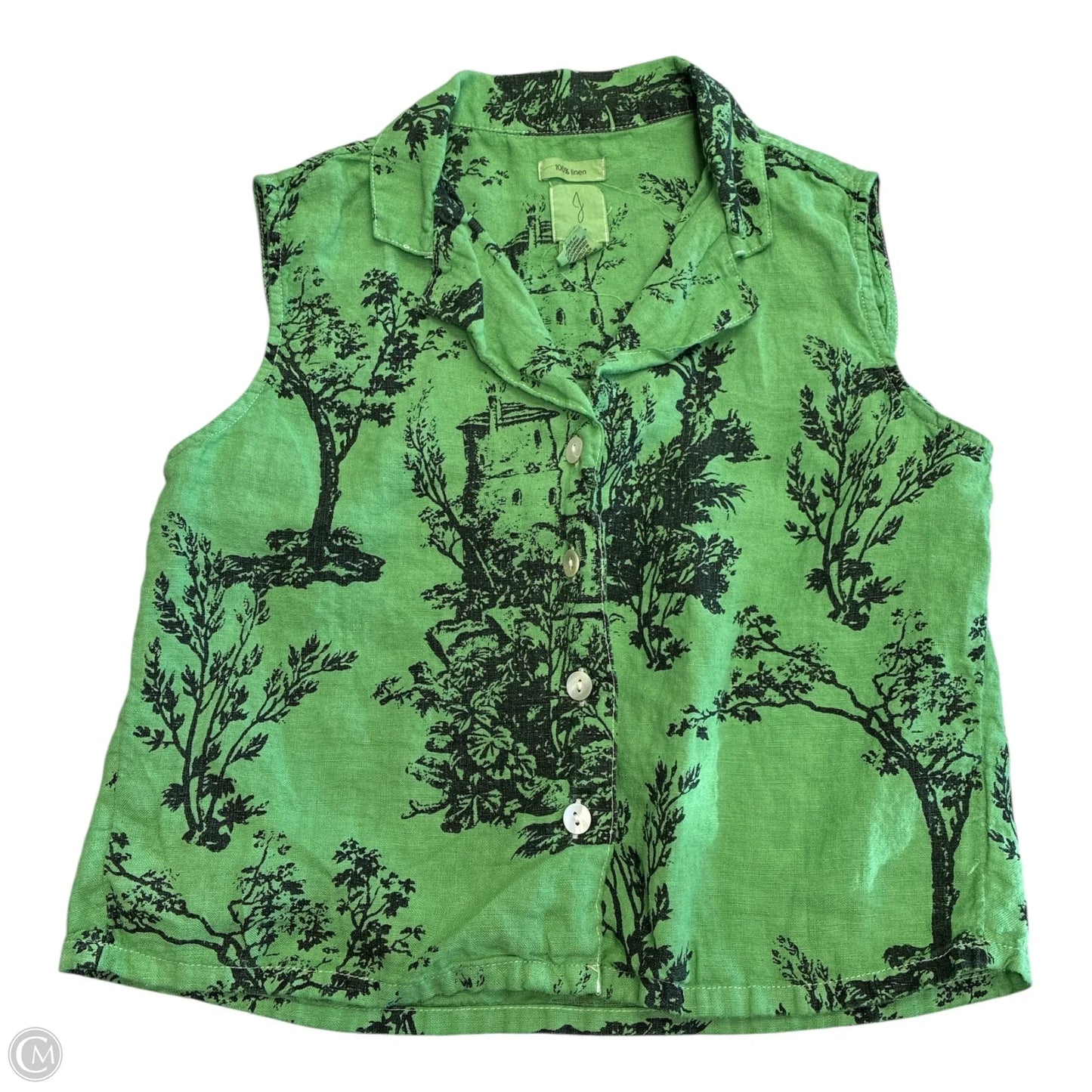 Top Sleeveless By Joie In Green, Size: Xs