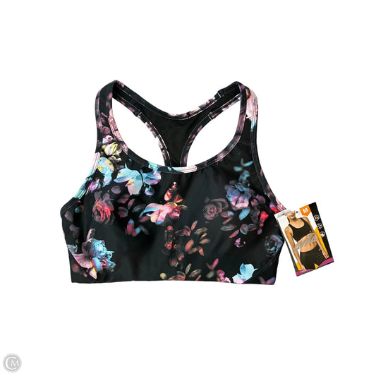 Athletic Bra By Avia In Black & Blue, Size: M