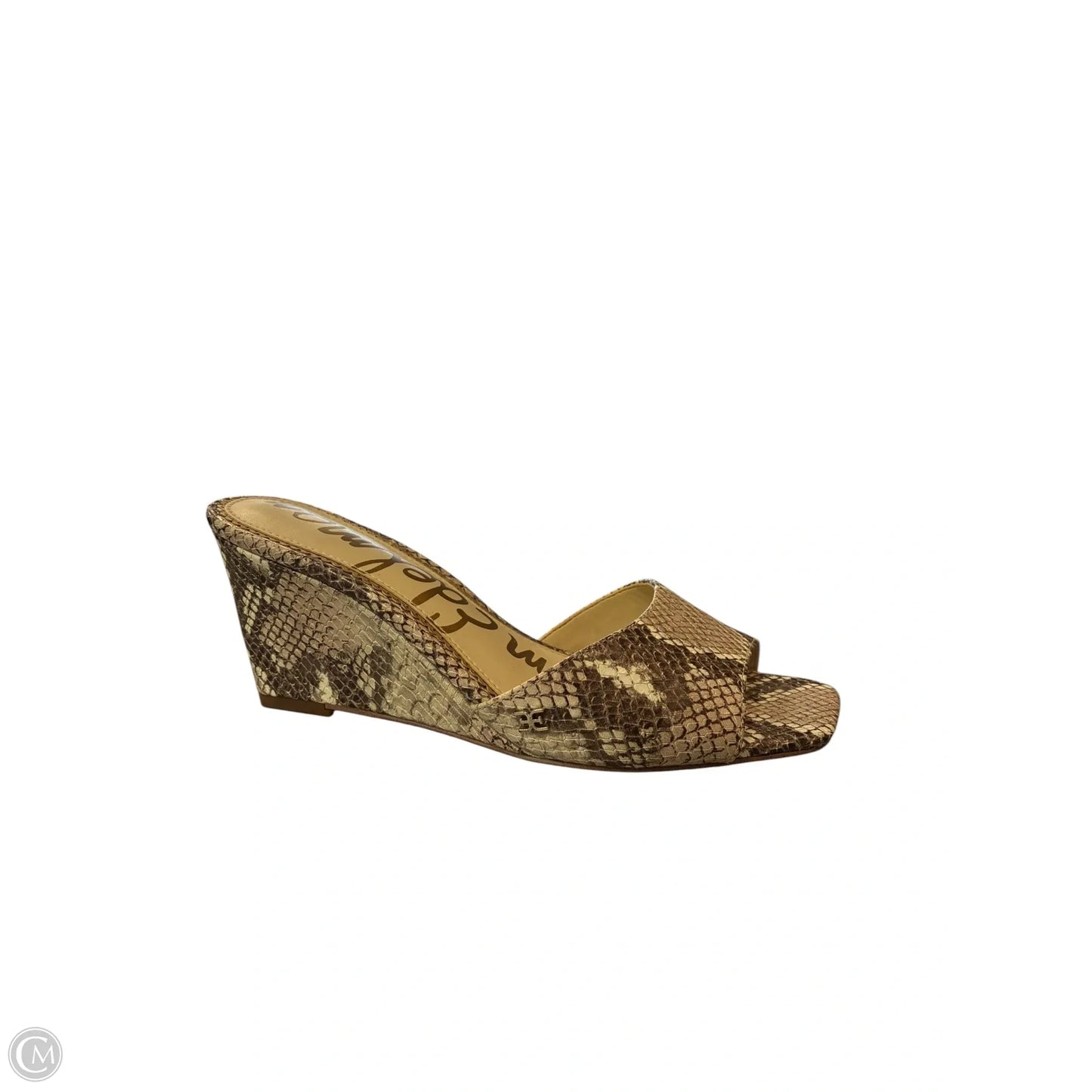Sandals Heels Wedge By Sam Edelman In Snakeskin Print, Size: 6