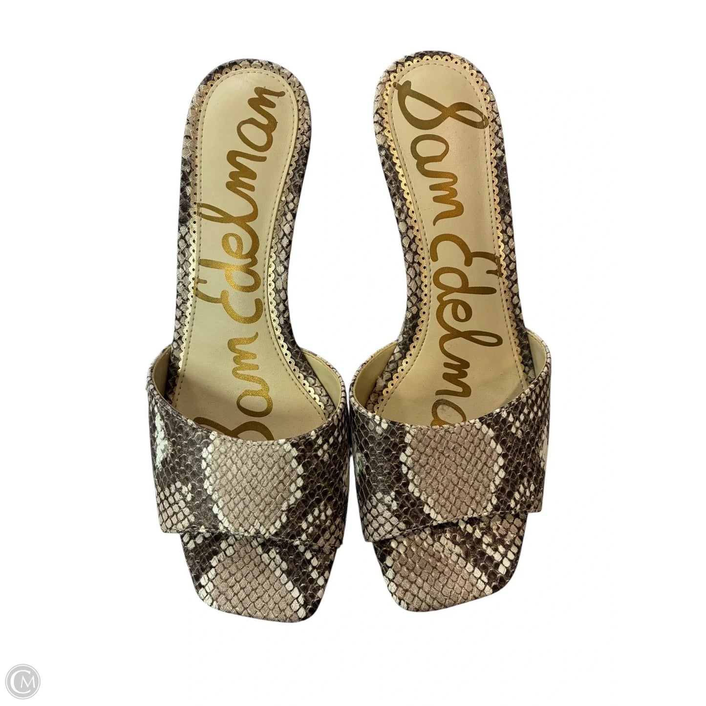 Sandals Heels Wedge By Sam Edelman In Snakeskin Print, Size: 6