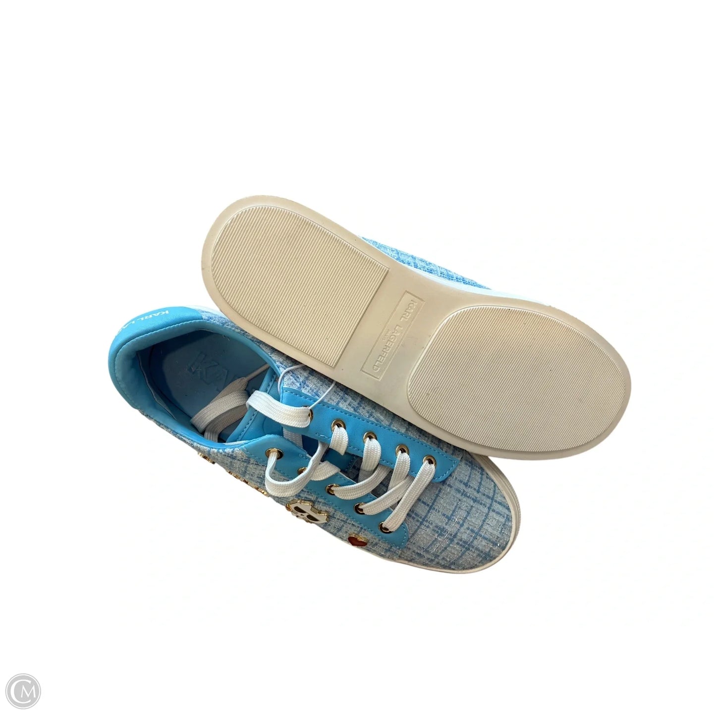 Shoes Designer By Karl Lagerfeld In Blue, Size: 6.5