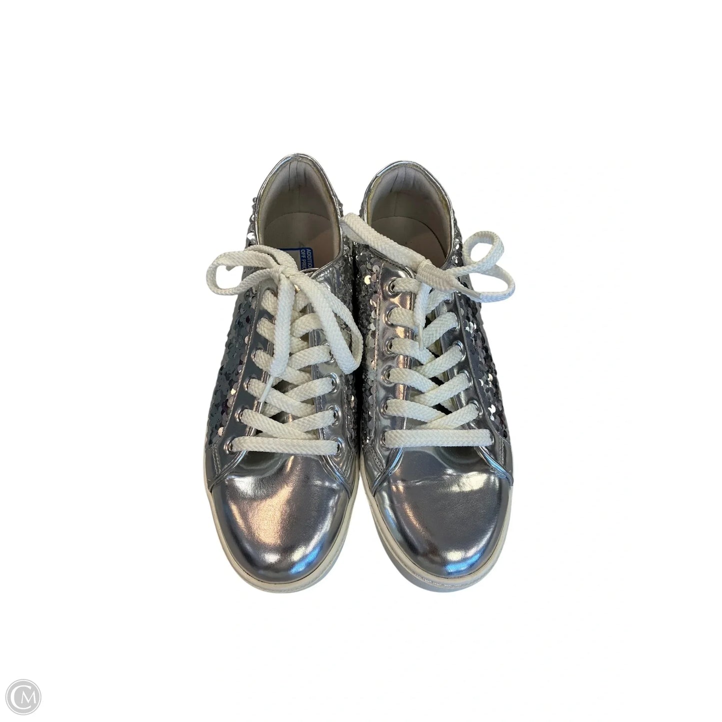 Shoes Sneakers By Aldo In Silver, Size: 8.5