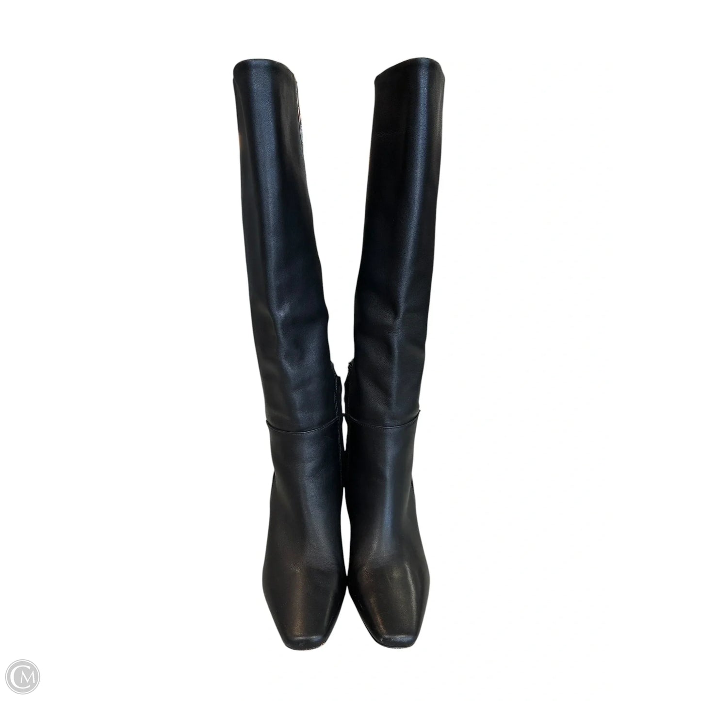 Boots Mid-calf Heels By Chelsea And Violet In Black, Size: 8.5