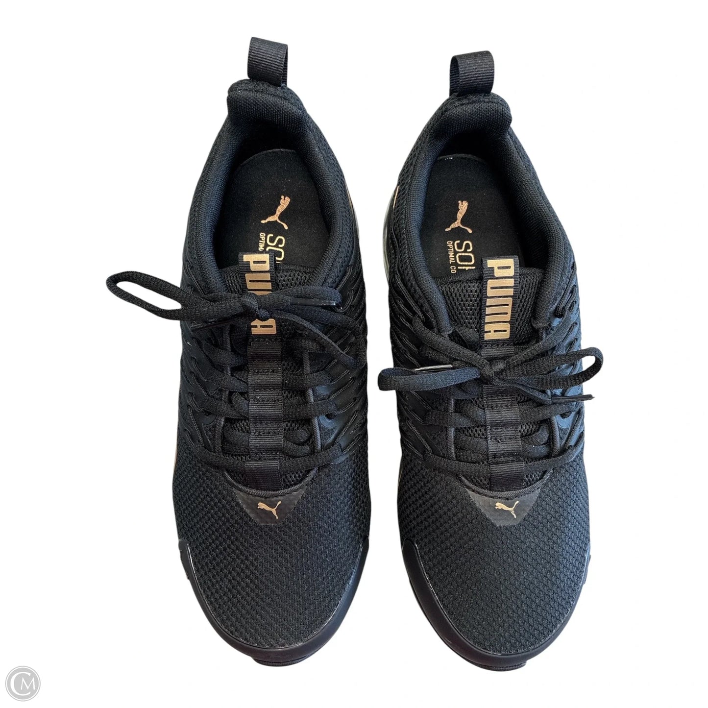 Shoes Athletic By Puma In Black & Gold, Size: 8