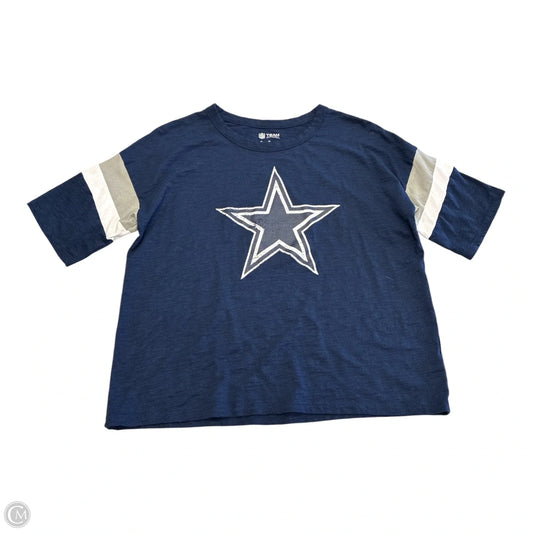 Top Short Sleeve By Nfl In Navy, Size: M
