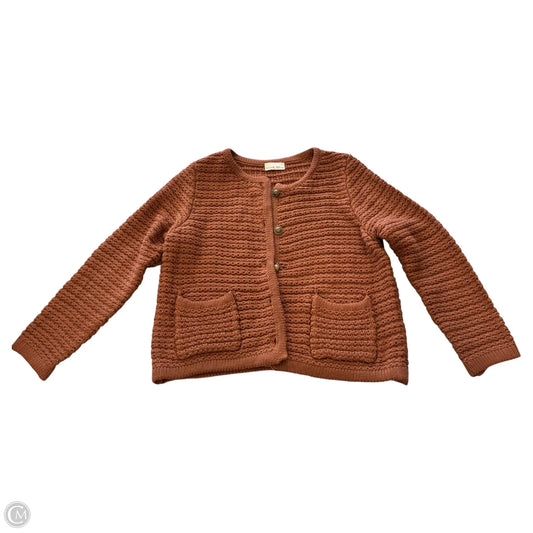 Sweater Cardigan By Be Cool In Brown, Size: L