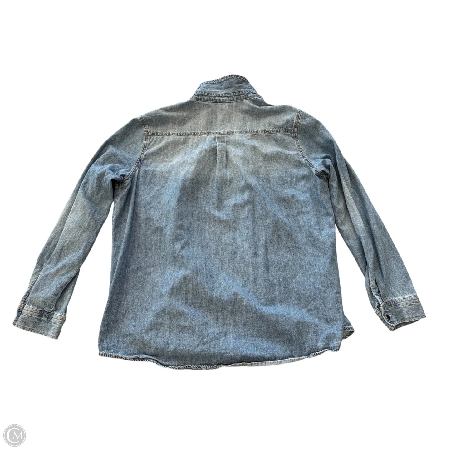 Top Long Sleeve By Natural Reflections In Blue Denim, Size: Xl