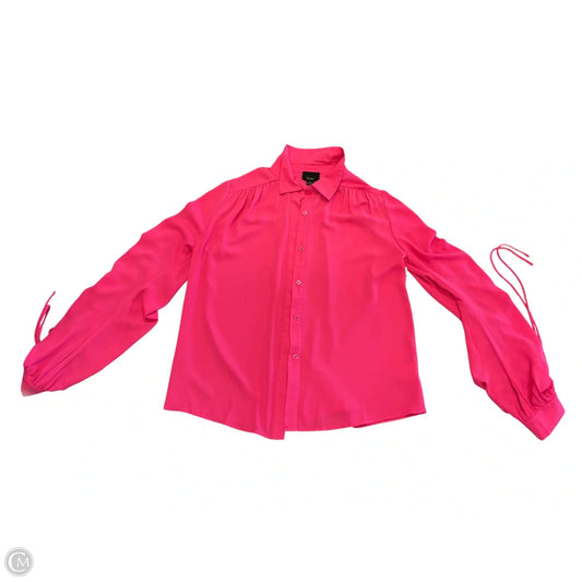 Blouse Long Sleeve By Lumiere In Pink, Size: L