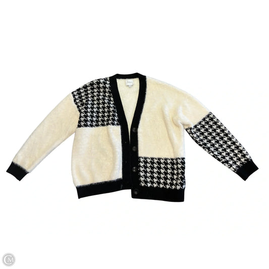 Sweater Cardigan By Gilli In Black & Cream, Size: S